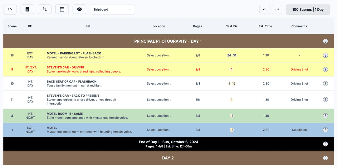 How to Create a Shooting Schedule (Step-by-Step Guide) - Shamel Studio