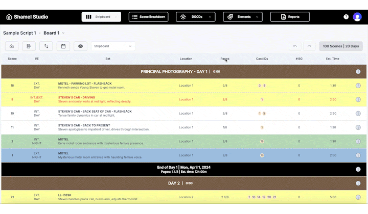Reorder Stripboard Columns demo